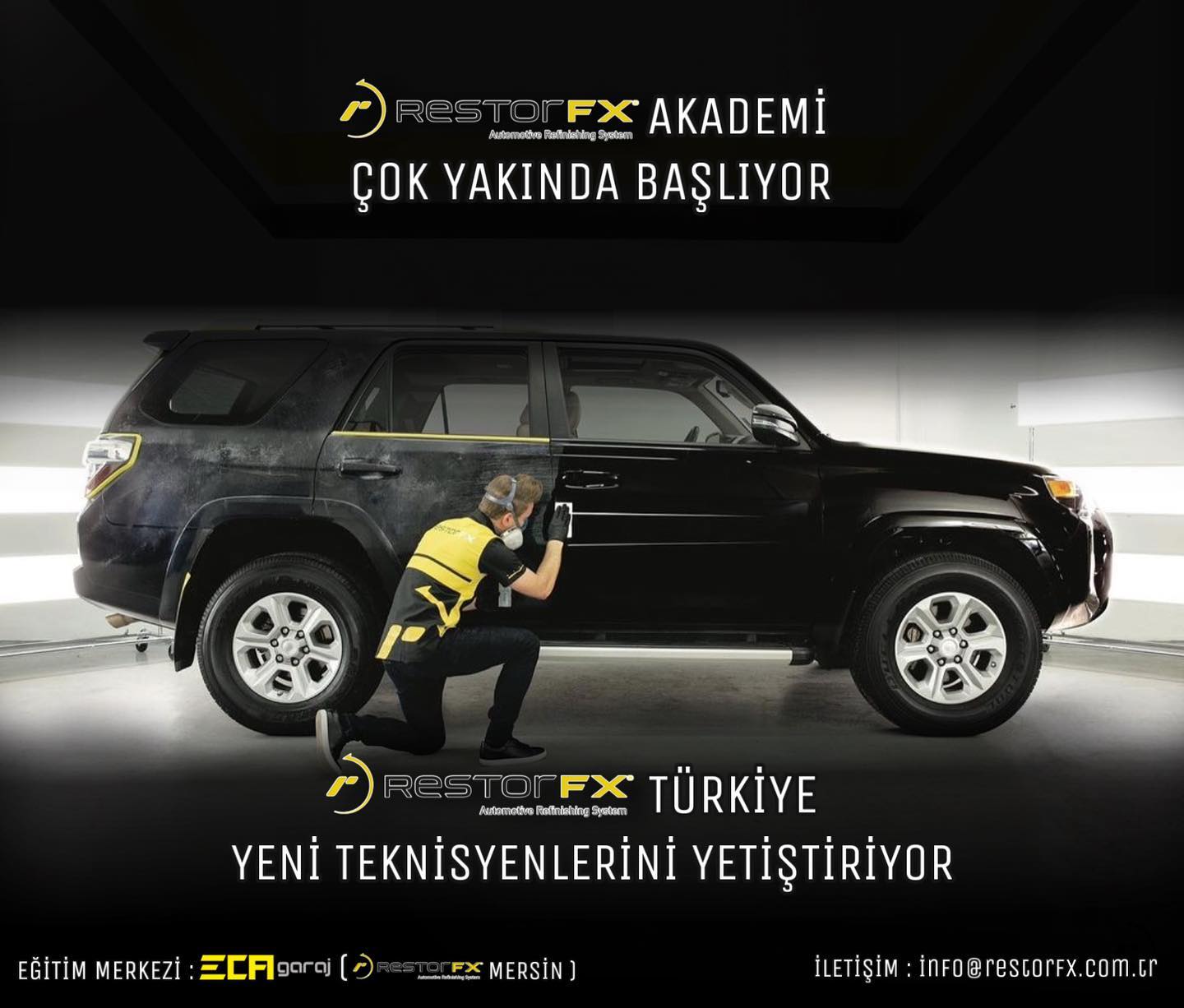 Müjde! Beklenen Eğitim çok yakında başlıyor. Sizde bu eşsiz uygulamanın eğitimini almak ve profesyonel Restorfx teknisyenlerinin arasına katılmak ve spesifik bir meslek sahibi olmak istiyorsanız Mail veya Dm üzerinden bilgi alıp başvuru yapabilirsiniz. RestorFX; Pasta-cila, polisaj gibi bilindik yöntemlerle karşılaştırılamaz bir teknolojiye ve gerçekçiliğe sahiptir. Bilinen diğer klasik uygulamalar geçici çözümler sunar ve boyayı ilk günkü kalitesine ulaştıramaz. Geleneksel ürünler gerçek boya hasarını gidermek için etkili olmaz. RestorFX, boya hasarı sorunlarının temeline iner ve güçlü çözümler sağlar. RestorFX Boya Restorasyon Sistemi, gelişmiş boya kimyasal restorasyonu ve boya koruyucu ürünler içerir. Bu sistem araç boyasını leke ve çiziklerden arındırıp, göz alıcı bir parlaklık sağlar. RestorFX uygulaması tamamlandığında aracınızın boya kalitesi tam anlamıyla ilk günkü ışıltısına geri döner. 13 yıllık sürede her türlü iklim ve hava şartlarında yapılan testler sonucunda RestorFX özel teknolojisiyle memnuniyet ve çözüm garantisi vermiştir. @restorfxtr Eğitim merkezi: Restorfx Mersin ( @ecagaraj ) #restorfx#restorfxtr#restorfxfamily#carcare#detailing#detailingturkey#detailingworld#boyayenileme#restorfxturkiye#eğitim#bayilik#tbt